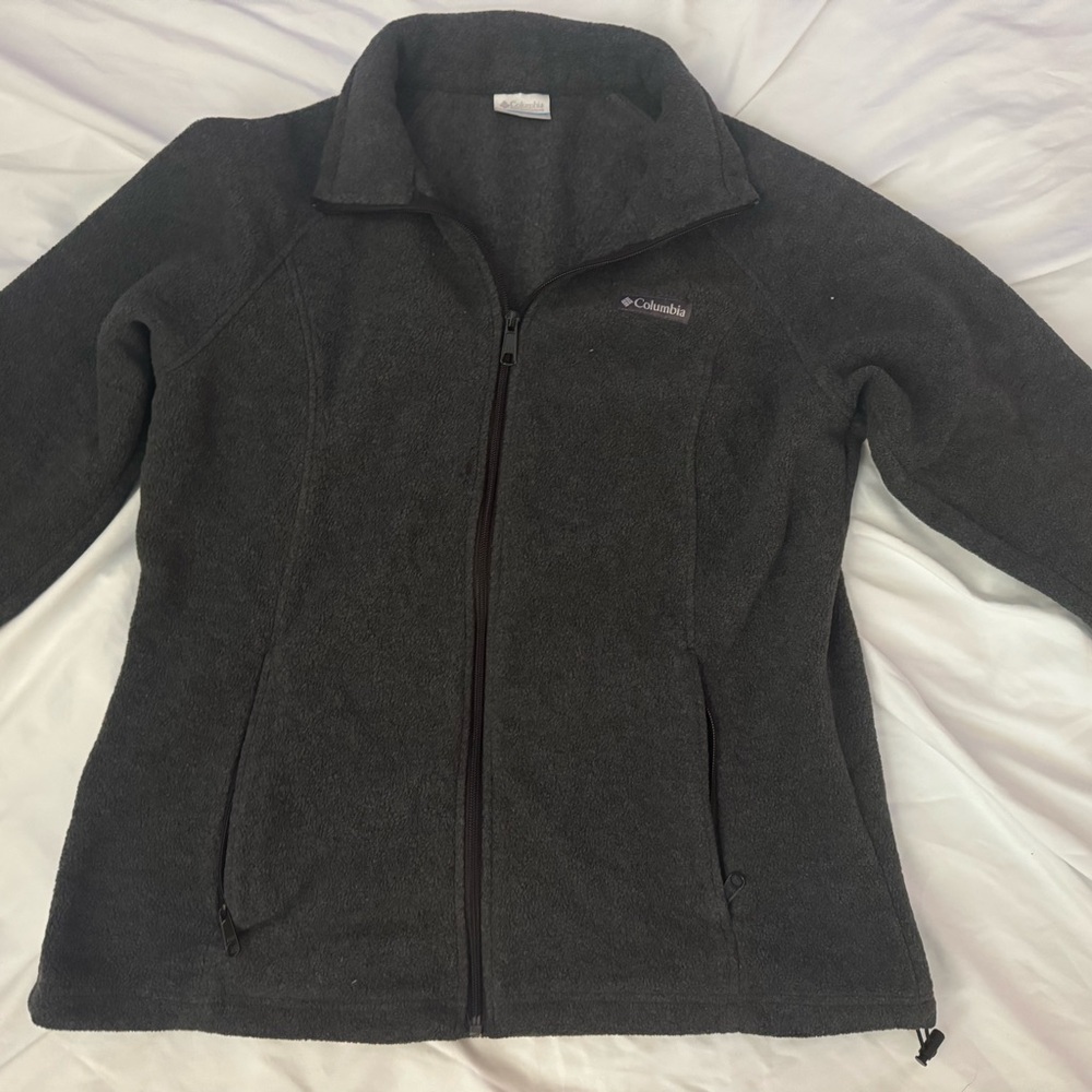 Columbia Charcoal Full-Zip Fleece Jacket